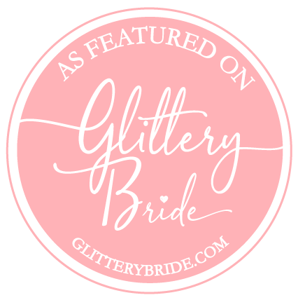As featured on Glittery Bride badge