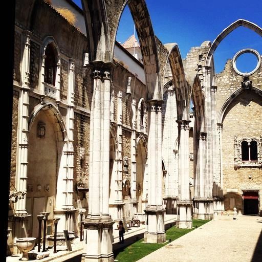 An old historic Catholic church in Portugal with a medieval facade