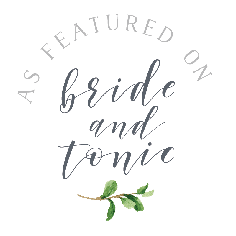 As featured on Bride and Tonic badge