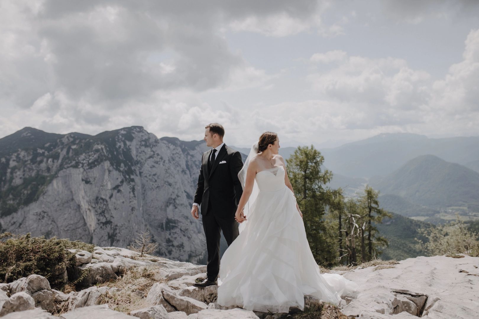Authentic Austrian wedding venue with mountain views