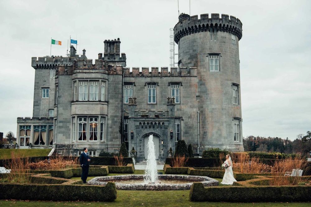 A Gothic castle amidst woodland
