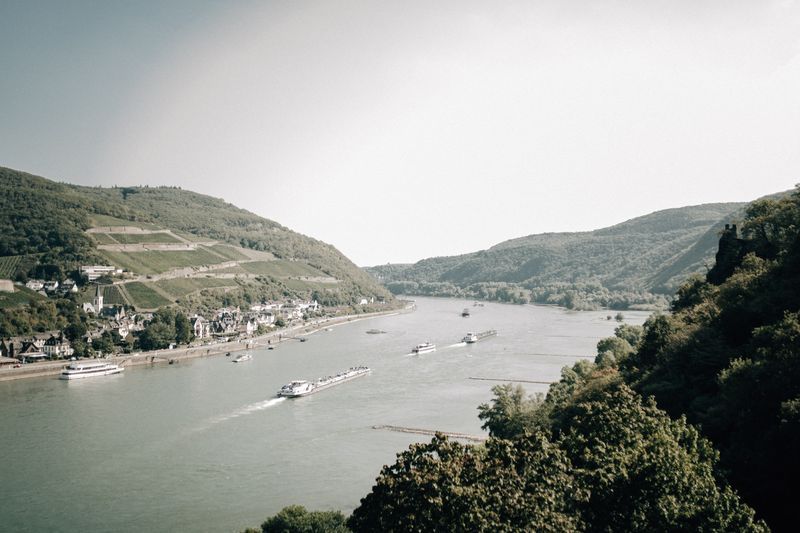 View of the river Rhine in Rhineland Palatinate, a popular location for a destination wedding in Germany