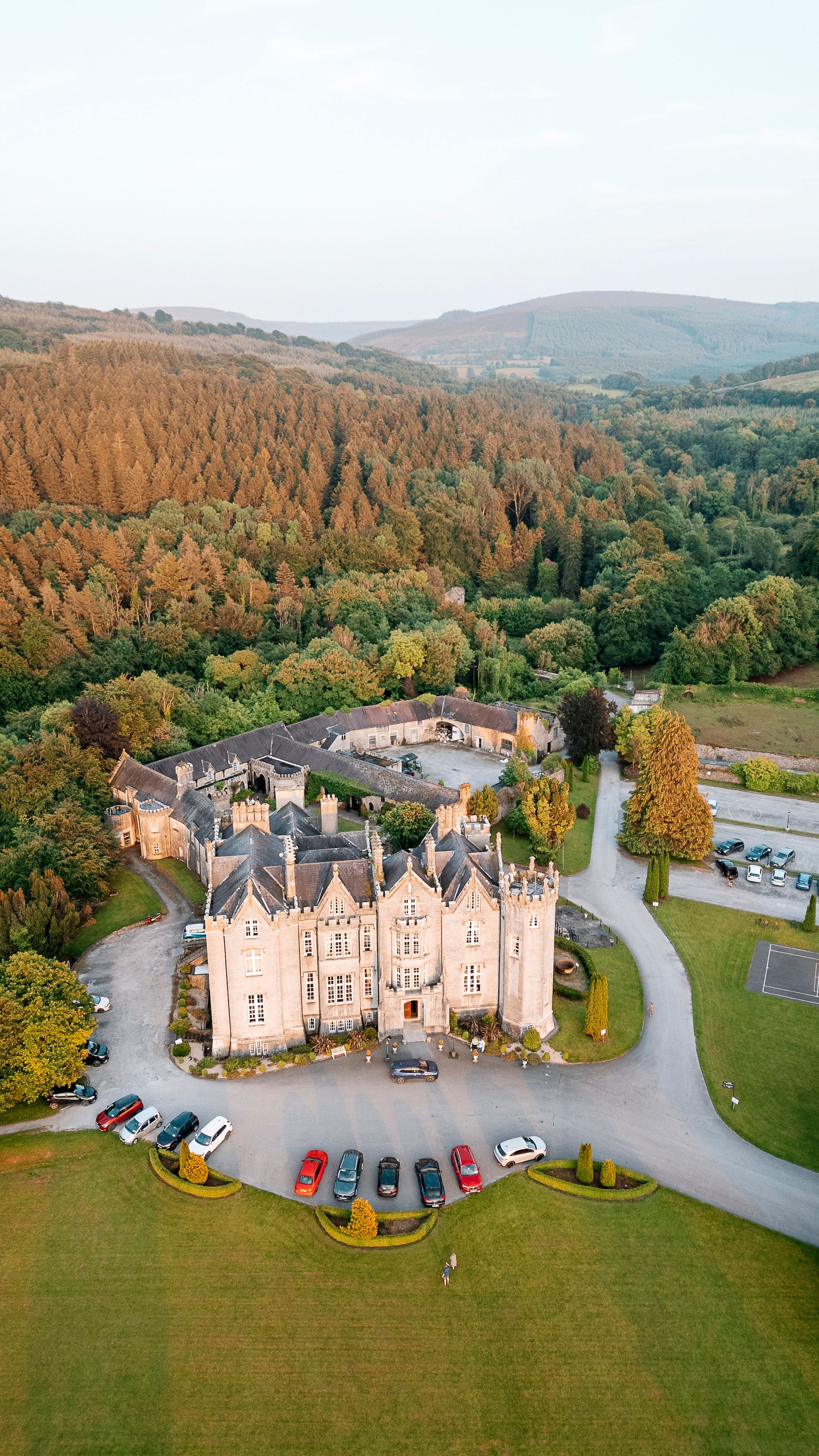 A 13th-century castle for intimate weddings in Ireland surrounded by woodlands