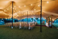 Outdoor ceremony area of a Georgian manor for intimate weddings by the River Shannon in Limerick