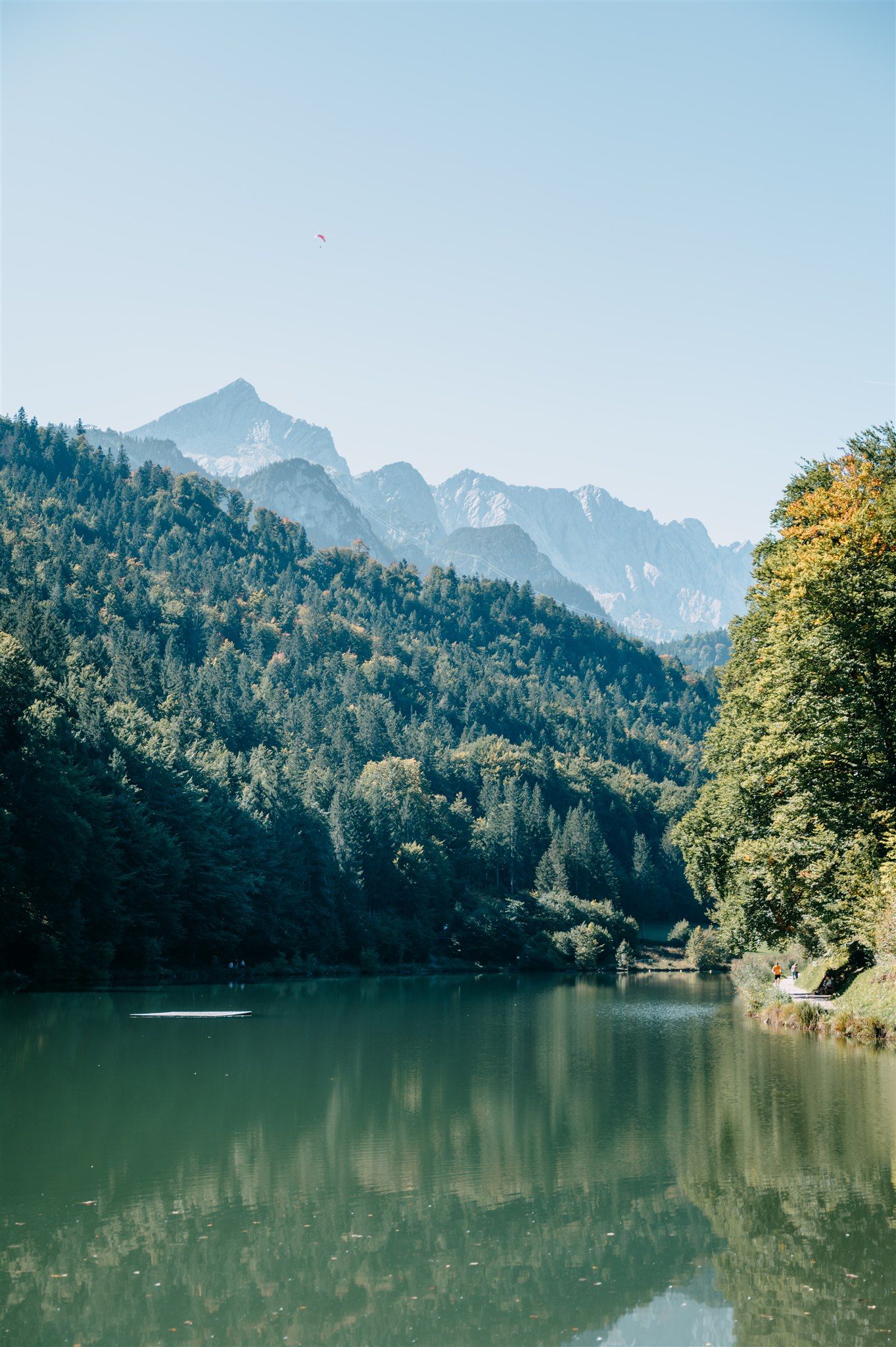 Lush forests and an alpine mountain with Riesser Lake as a venue for an intimate wedding in Germany