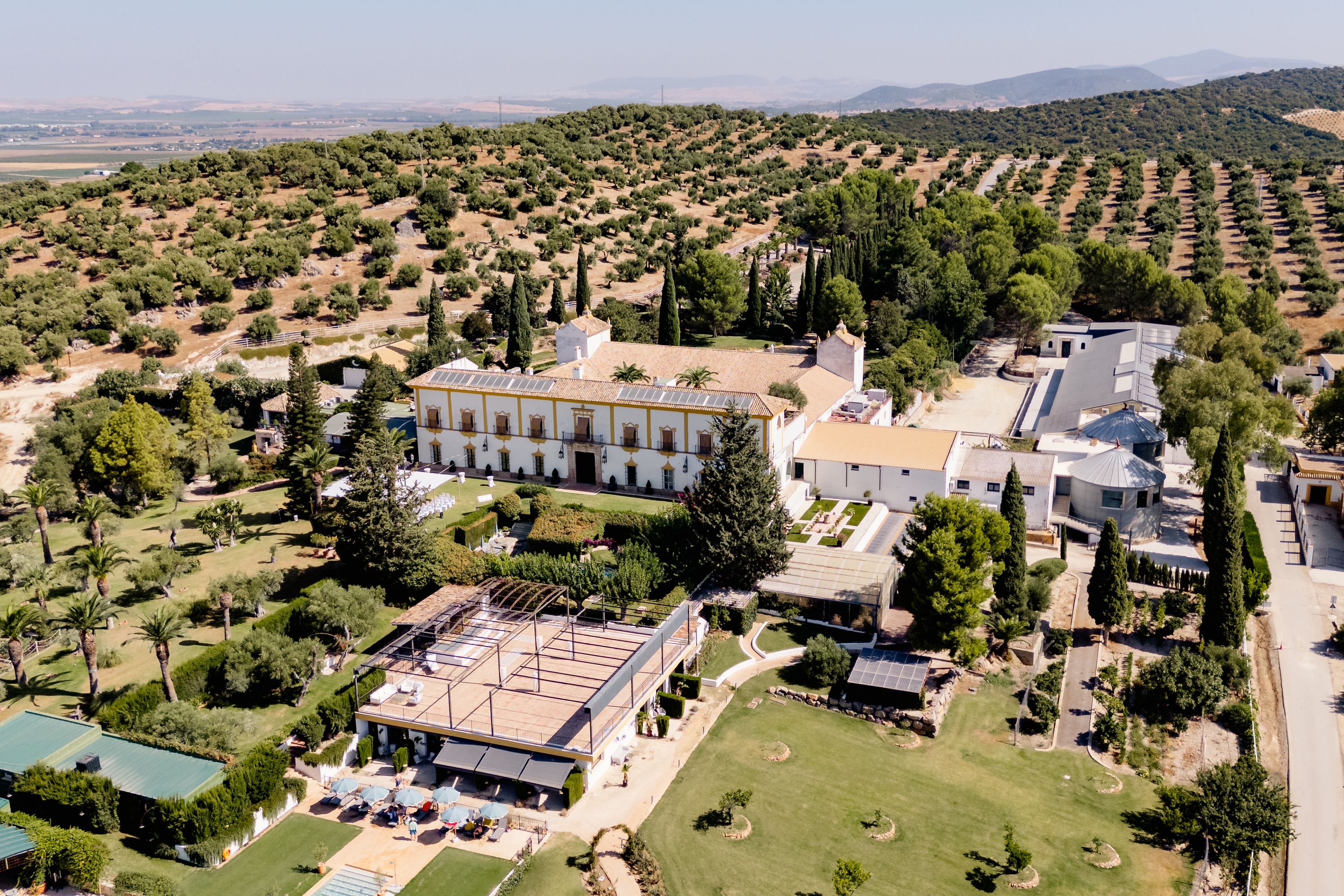 Rustic medieval country house in Cadiz, surrounded by Andalusian vineyards.