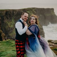 Vow renewal on the Cliffs of Moher in Ireland