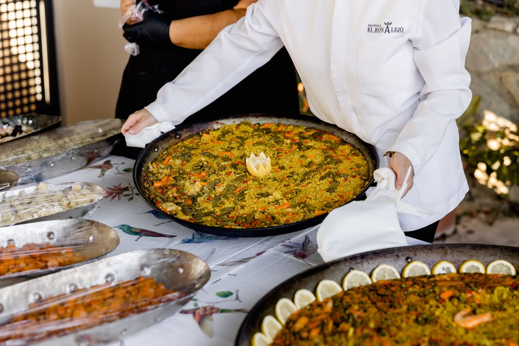 Big platter of tapas served during a wedding reception of a destination wedding in Spain