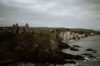 The cliffs of Antrim with the Atlantic Ocean right beneath it