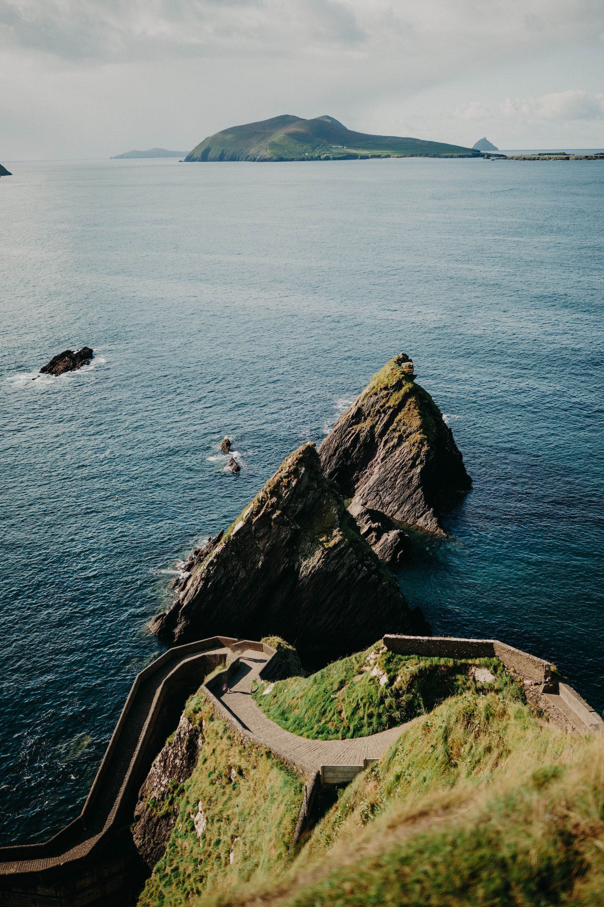 Slea Head in Kerry, Ireland under the warm and bright autumn day