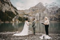 Elopement ceremony at Lake Eibsee in Germany, organised by a weddng planner