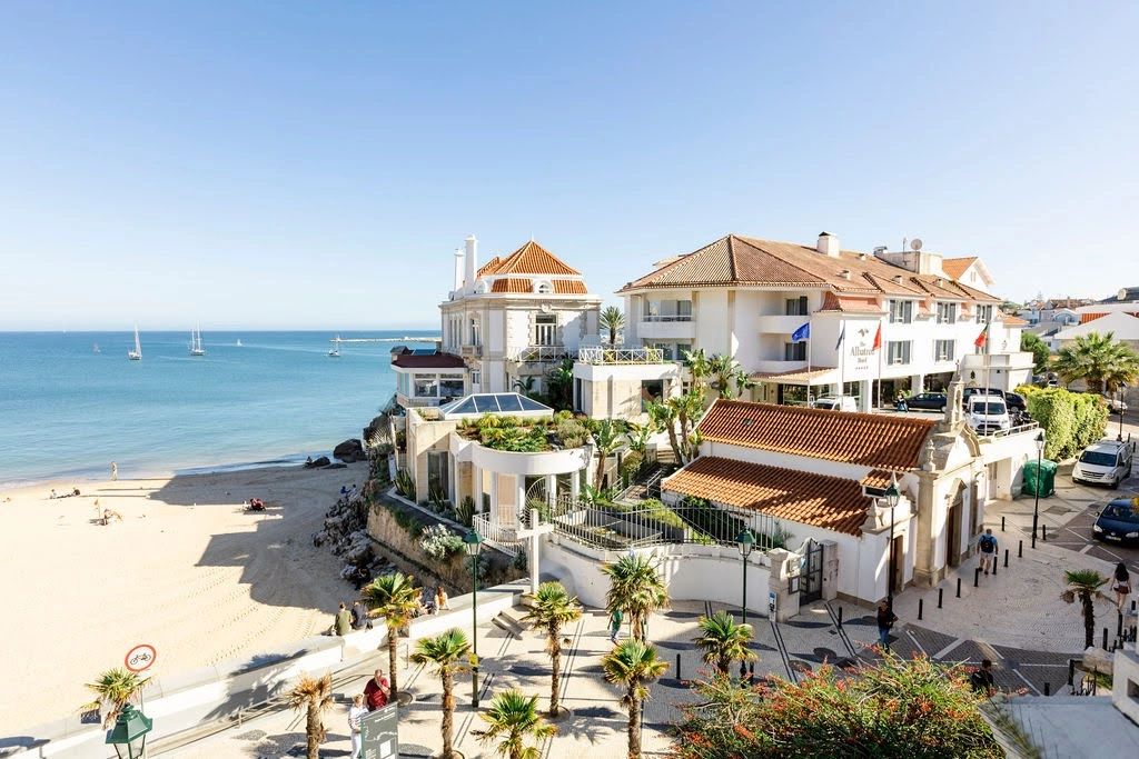 A luxury seaside hotel by the beach with a medieval charm sitting along Cascais Bay